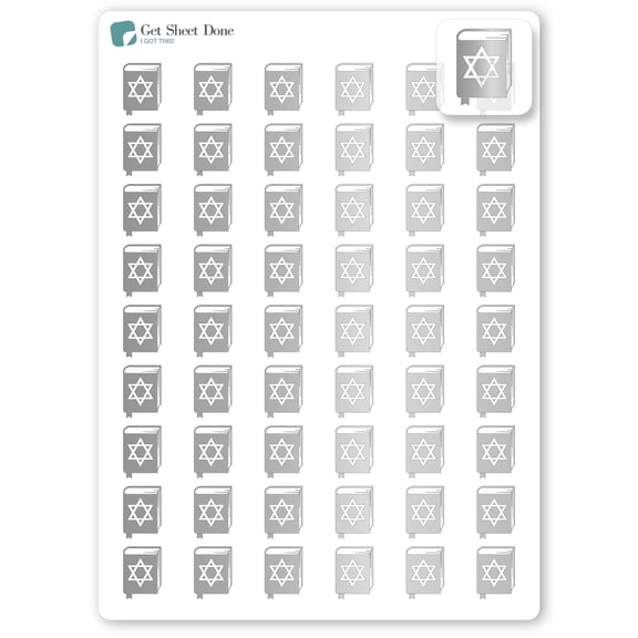 Foiled Torah Planner Stickers / Appointments Reminder Stickers / Bullet Journaling / Bujo / Essential Productivity Stickers