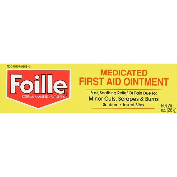 Foille Medicated First Aid Ointment with Benzocaine 5.0% Tube - 1 Oz