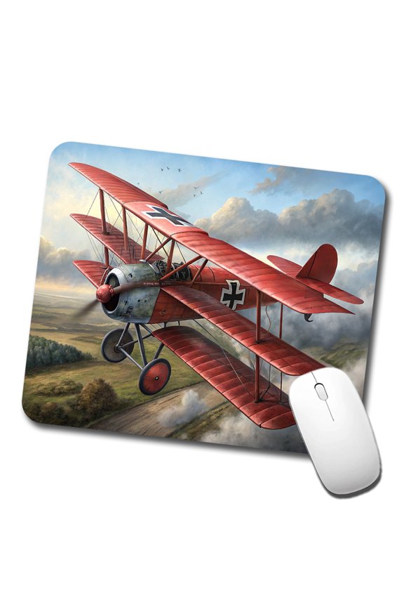 Fokker Dr.I Triplane WWI German Fighter Plane Mouse Pad Low Profile Gaming Mat