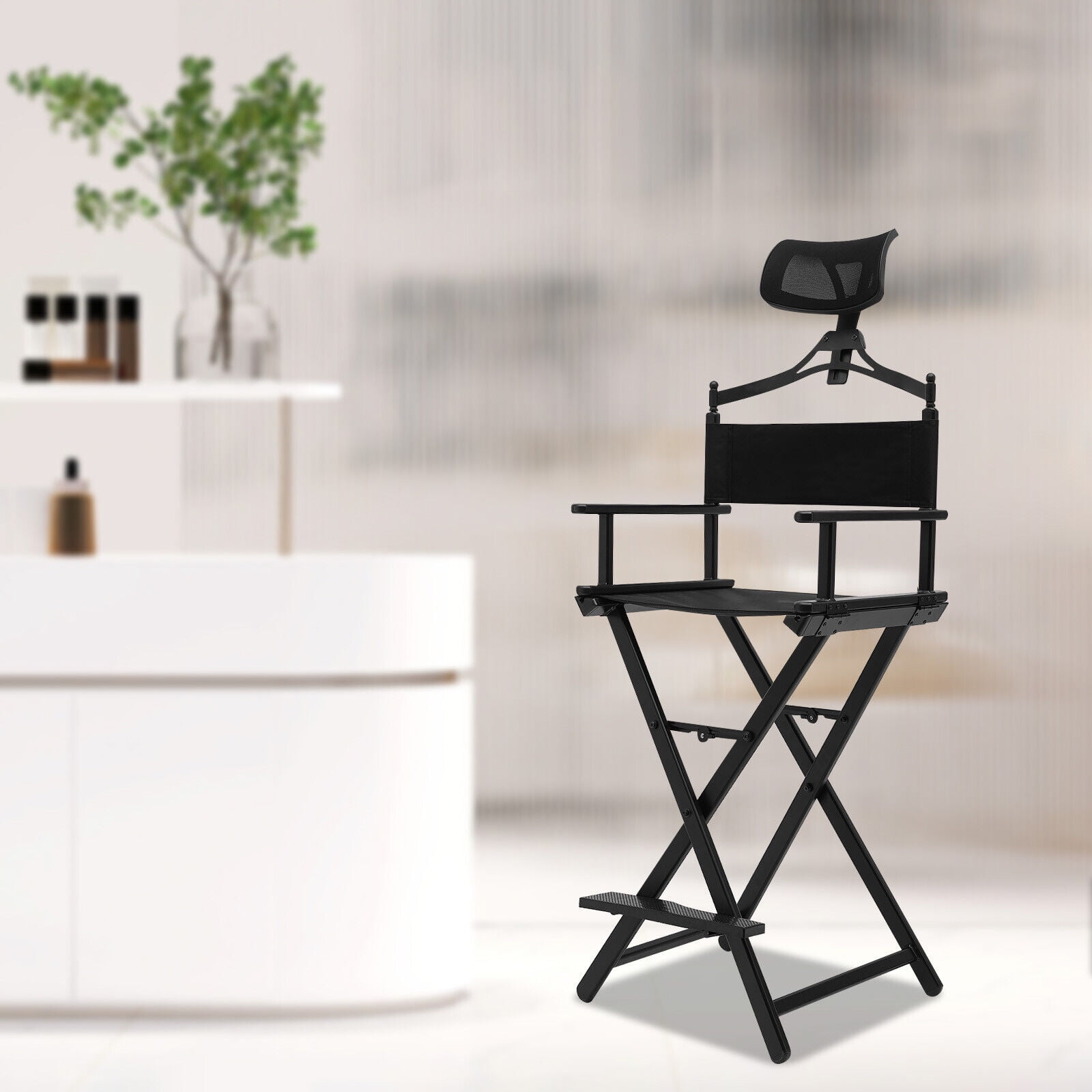Folable Makeup Artist Stool Chair Tall Folding Director Studio