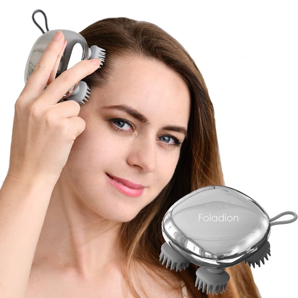 Foladion Electric Head Massager, Cordless Hair Scalp Massager with Kneading 100 Massage Nodes
