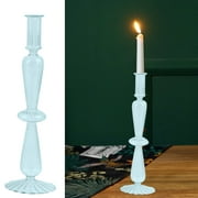 Folamadak Home Decoration Candle Holder Artist Style Handmade Vase Exquisite Glass Candlestick Wedding Birthday Dinner Home