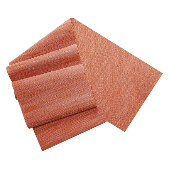 Folamadak Placemats Dining Table Set Wipeable Placemats Table Mat Table Runner Texture Weave Doily Heat Insulation Pvc Wedding Party Dining Table Runner 53.15 Outdoor Placemats Orange