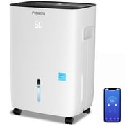 Folanzy 120 Pints Smart ENERGY STAR Dehumidifier for Home Basement Large Room Spaces up to 6,200 Sq. Ft with Drain Hose and Water Tank