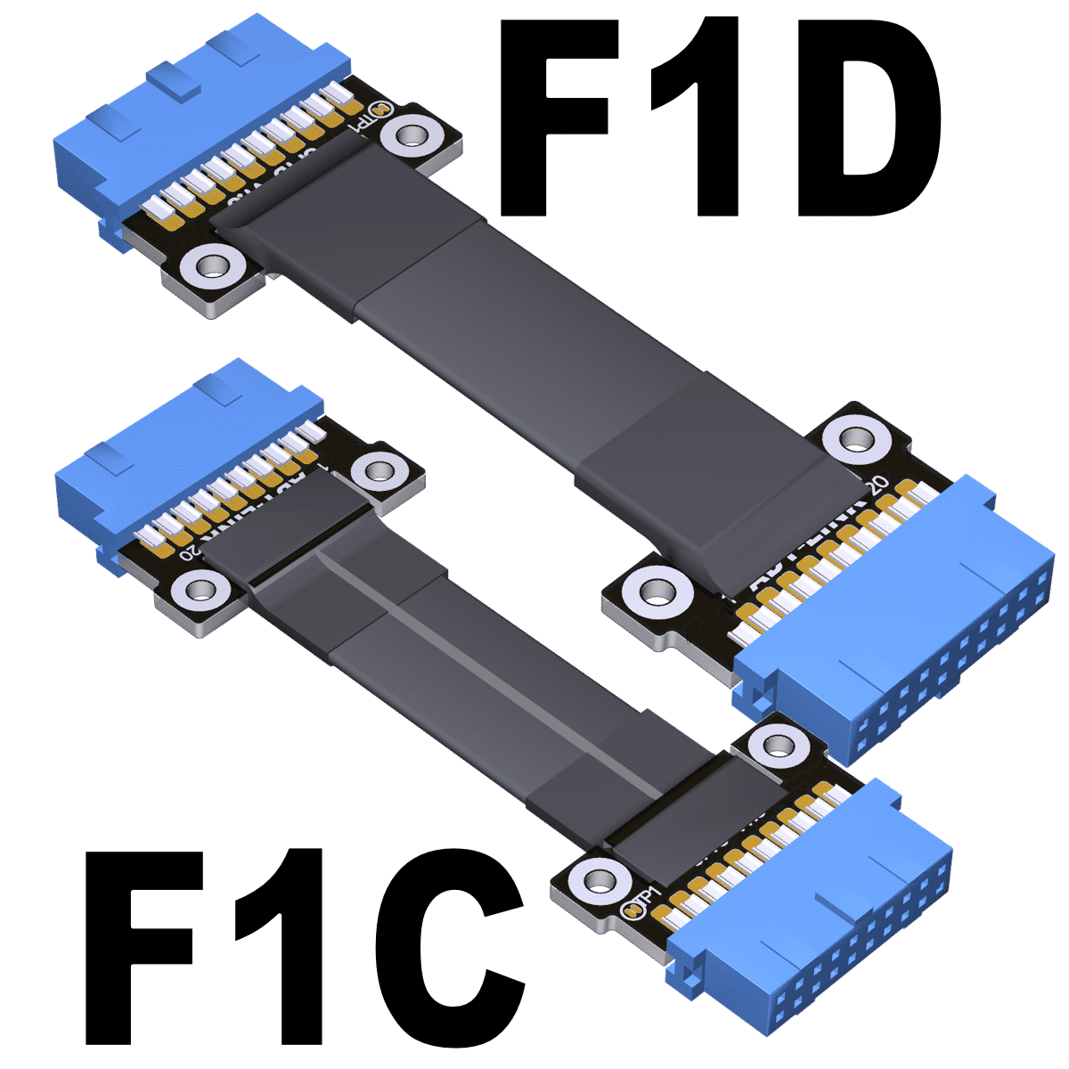 Fold 90 Degree Angle USB 3.0 Internal 19/20P Male To Male Mainboard Int