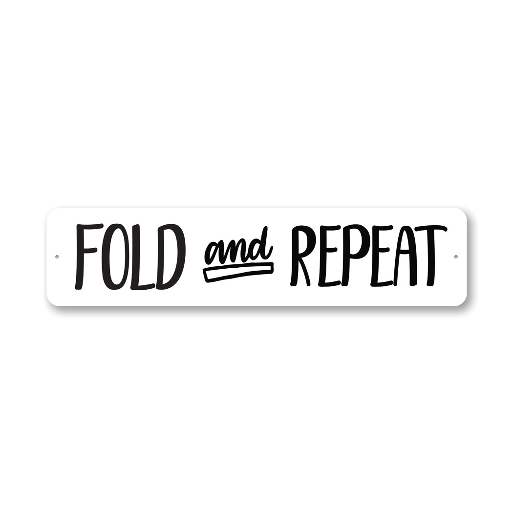Fold And Repeat Aluminum Metal Decor Sign - 4x18 inches - Walmart.com