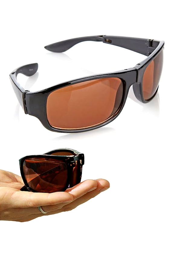Fold Aways Sunglasses Deluxe- Single (Black)