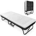 thumbnail image 1 of Fold Up Bed With Foam And Cloth - Adult Portable Cot, 75"l X 46"w, Load Capacity 450lb Folding Cot Memory Sponge Fill Removable Cover For Easy Cleaning, 1 of 2