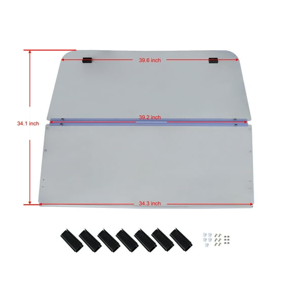 Fold Down Acrylic Clear Golf Cart Windshield Fits Club Car DS 2000.5 and Up