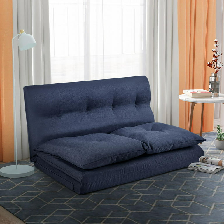Buy Online Upholstered Replacement Futon Pad, Full-Size, Blue From Casagear