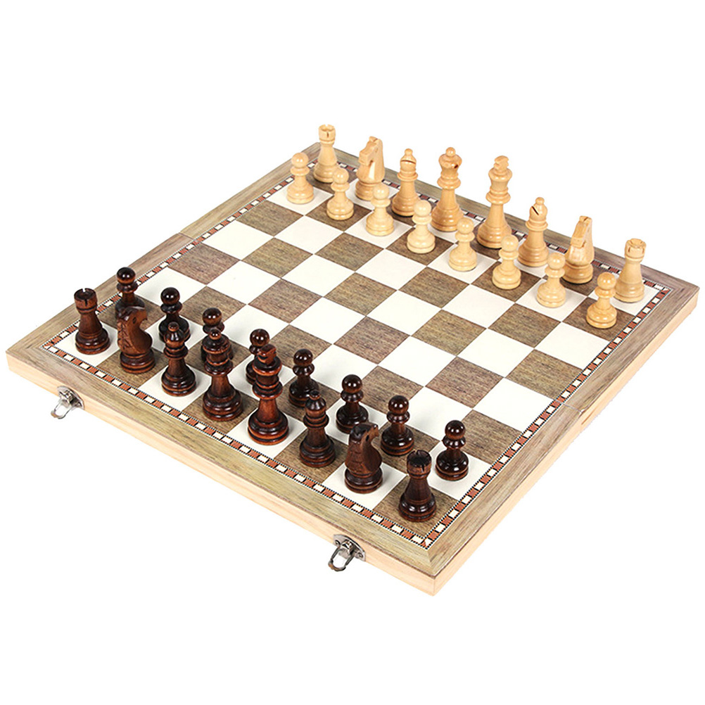 Fold International Chess Set Wooden Chess Board Game West Chess
