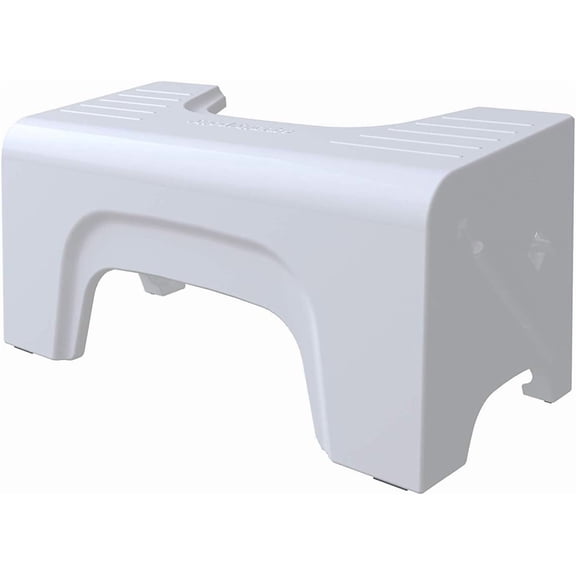 Fold N Stow Compact Foldable Toilet Stool, White, 8", 1 lb