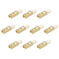 thumbnail image 1 of Fold Over Cord Ends, 2mm Inner Dia. Terminators Crimp Cap Clasp Tips Gold Tone, 30Pack, 1 of 6
