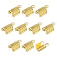 thumbnail image 1 of Fold Over Cord Ends, 4.5x11mm Cap Clasp Tips for DIY Craft Making, Gold Tone 600Pack, 1 of 6
