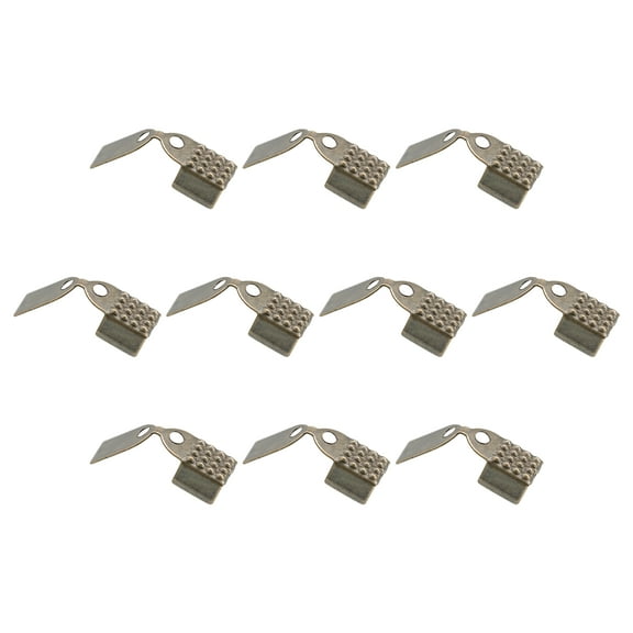Fold Over Crimp Cord Ends, 4mm End Cap Clasps for DIY Making (100Pack, Bronze Tone)