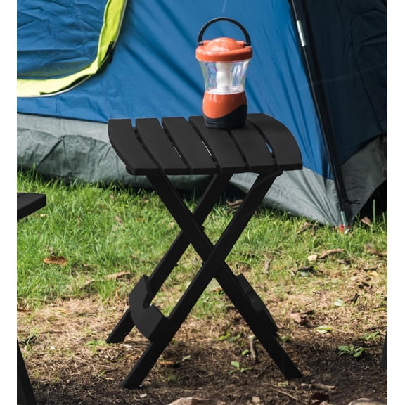 -Fold Side Table - Black, Foldable Outdoor Accent Table