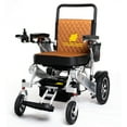 thumbnail image 1 of Fold and Travel Premium Lightweight Manual Fold Electric Wheelchair Premium Lightweight Wheel Chair Designed for Modern Travellers & Comfort for Seniors and Adults (2 Batteries 15+ Miles Range, Brown), 1 of 1