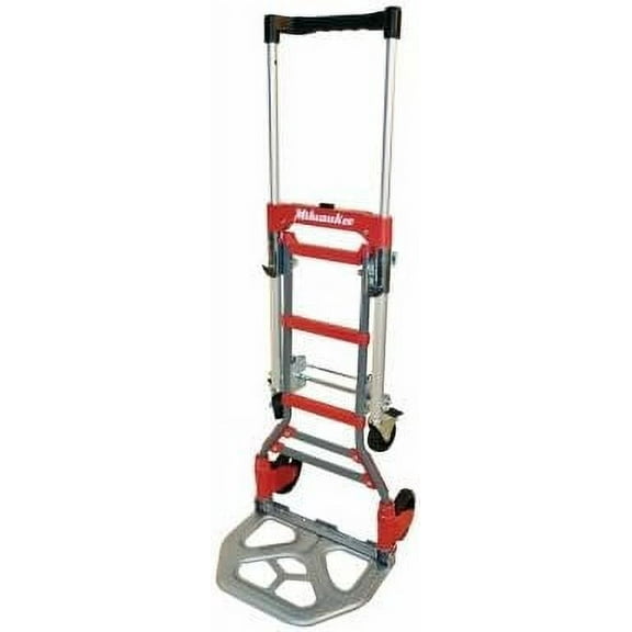 Milwaukee Fold Up Convertible Hand Truck - 150-300 Lb Capacity - Silver