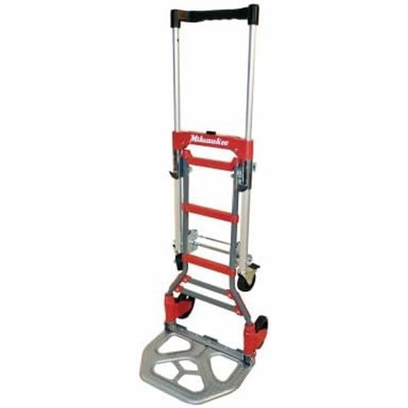 Milwaukee Fold Up Convertible Hand Truck - 150-300 Lb Capacity - Silver