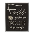 thumbnail image 1 of Fold Your Problems Away Gray Framed Floater Canvas Wall Art, design by Marcus Prime, 1 of 10