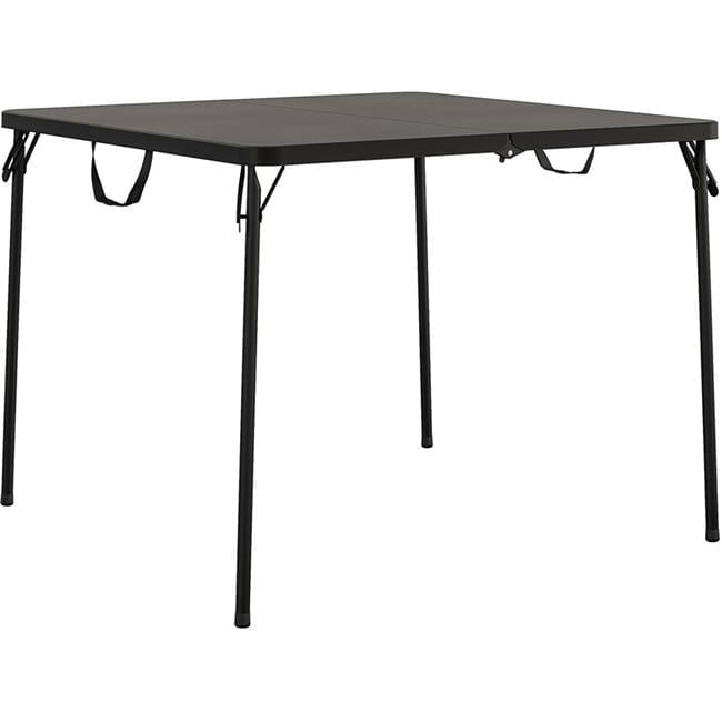 COSCO XL 38.5" Black Fold-in-Half Plastic Card Table