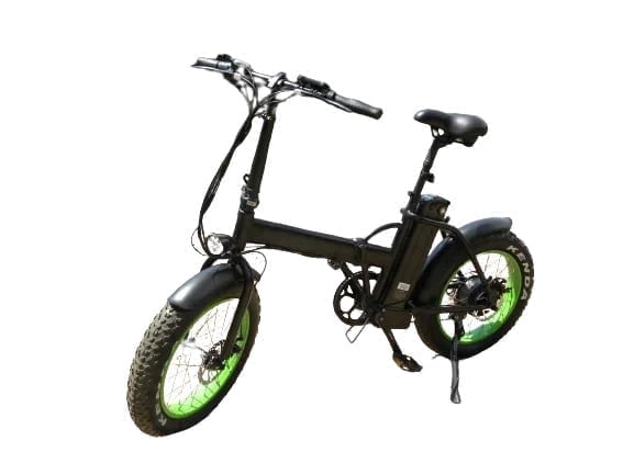 Adult Fat Tire Folding Electric Bicycle | 26" All Terrain Fat Tire Design | Removable Lithium Battery | 7-Speed Drivetrain | Spring-Loaded Gel Saddle | Disc Brake Safety System