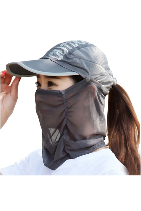 Folda Sun Cap, Fishing Hats, UPF 50+ Protection Caps with Face Mask Neck Flap