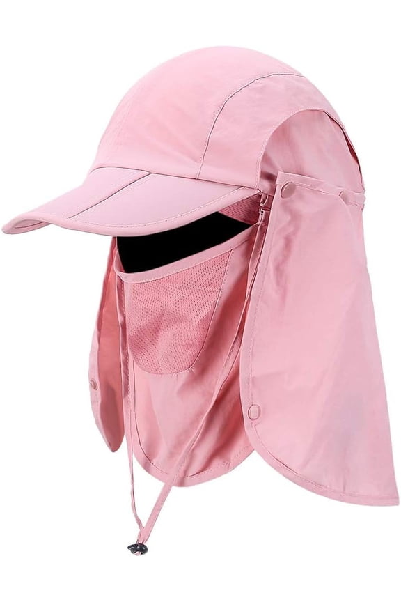 Folda Sun Cap, Fishing Hats, UPF 50+ Protection Caps with Face Mask Neck Flap