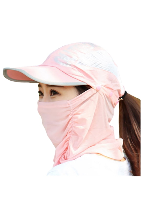 Folda Sun Cap, Fishing Hats, UPF 50+ Protection Caps with Face Mask Neck Flap