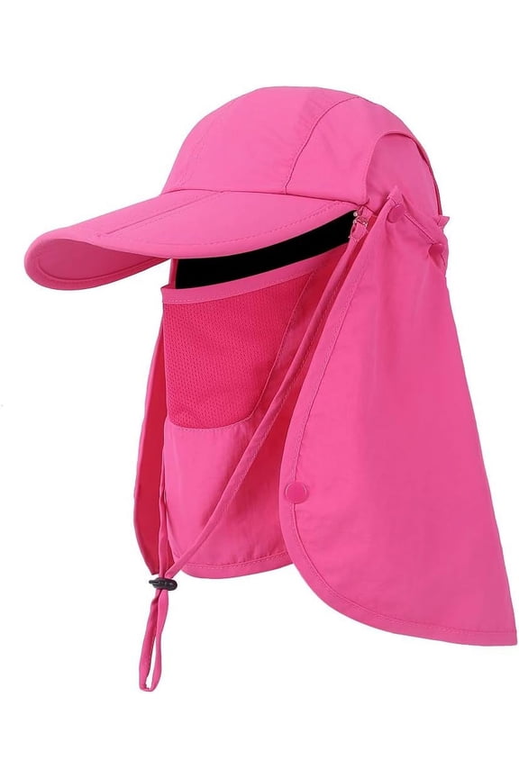 Folda Sun Cap, Fishing Hats, UPF 50+ Protection Caps with Face Mask Neck Flap