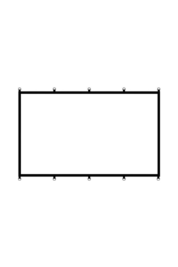 Foldable 16:9 Aspect D Rings Projection Screen Polyester Materials For Indoor Outdoor Entertainment