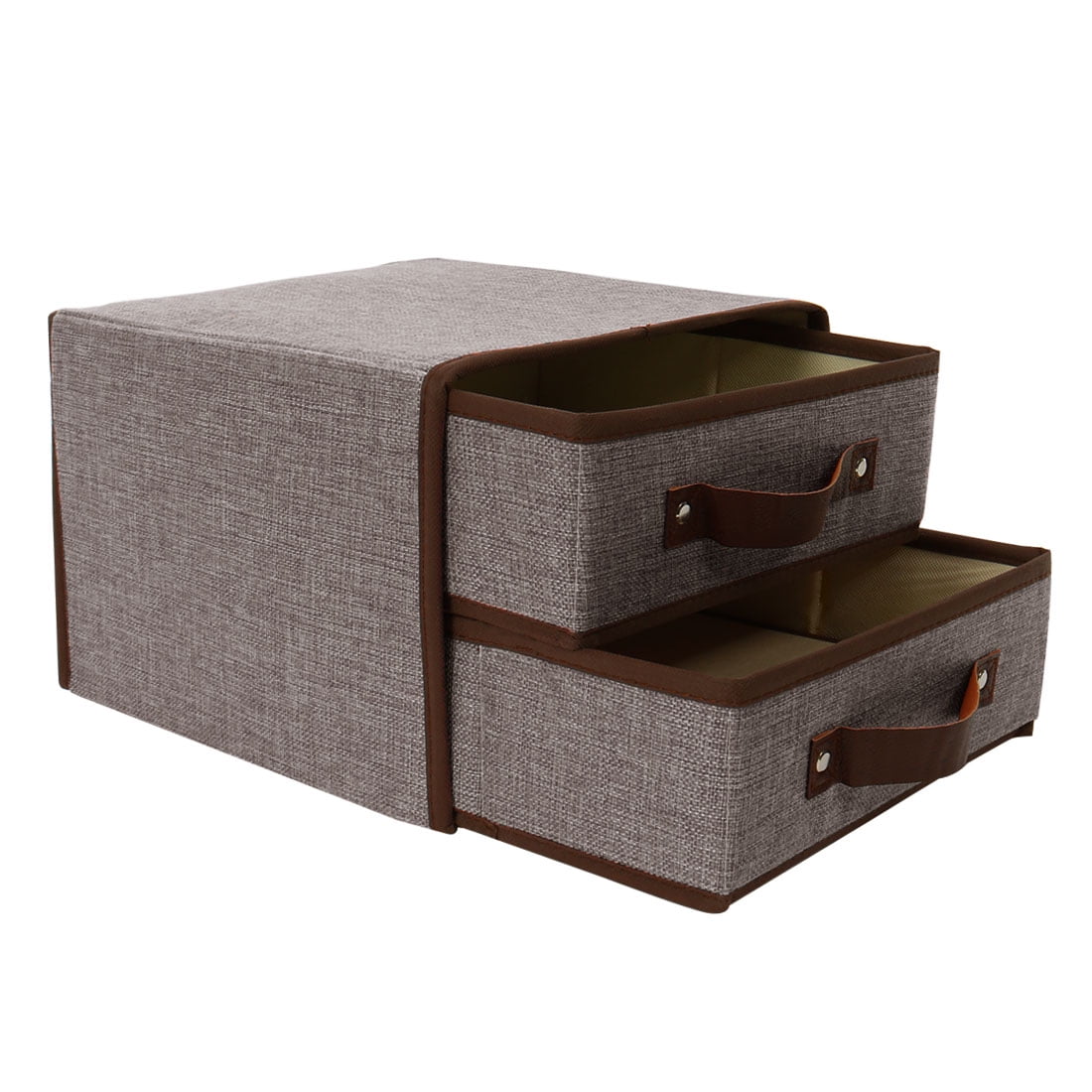 Foldable 2Drawer Fabric Storage Bin Chest Unit for Closet Organizer
