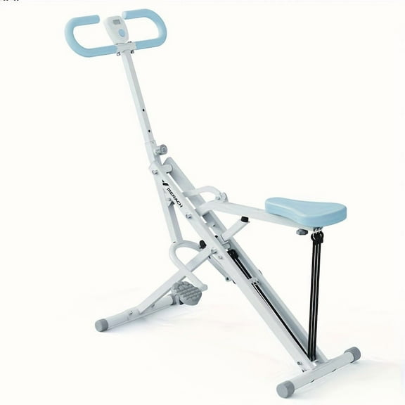 Foldable 2-in-1 Squat & Rowing Machine, 350LBS Capacity Full Body Home Gym Equipment, Adjustable Resistance & Seat for Legs Back Glutes, Space Saving Exercise Rower for Men & Women