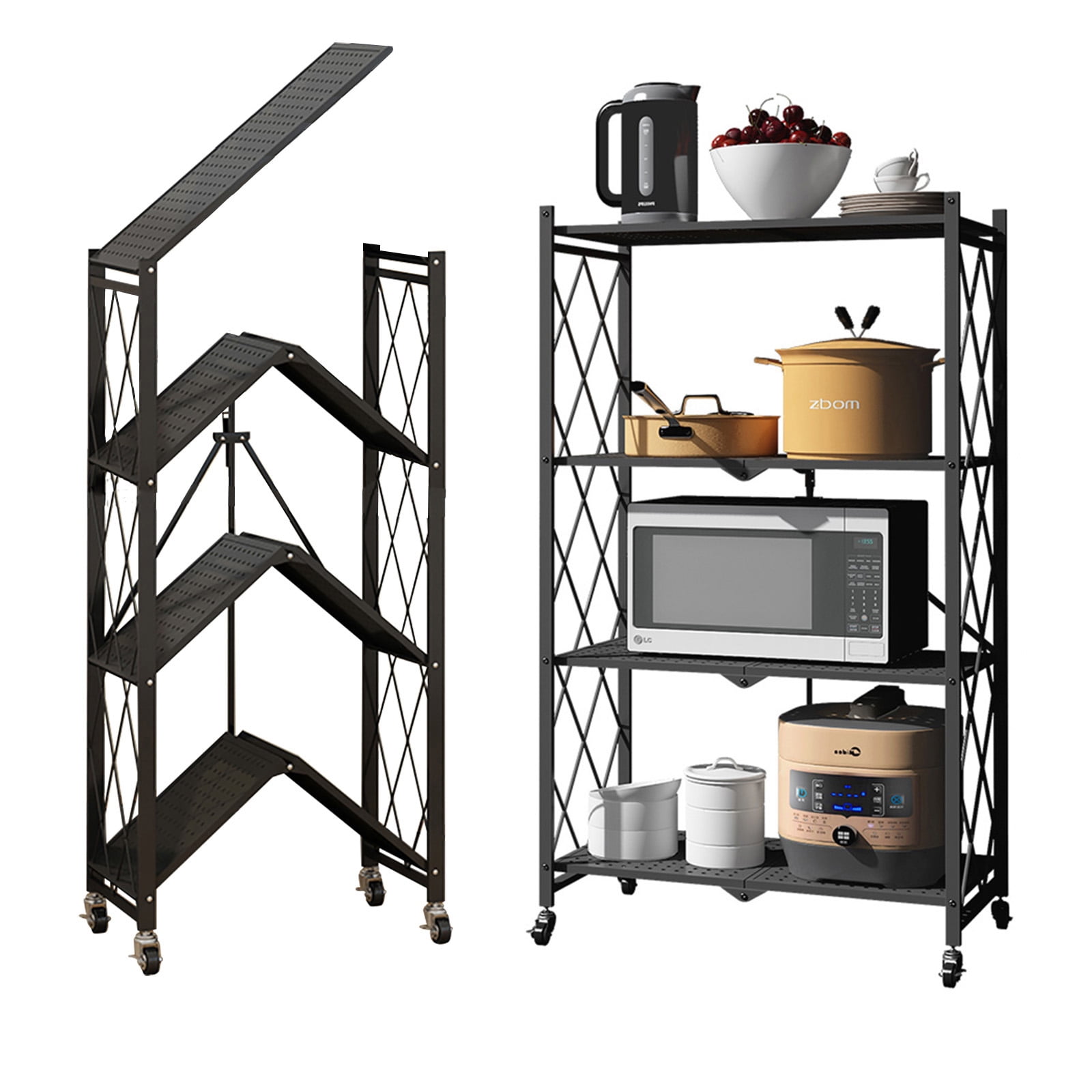 Foldable 28.35''W x 14.96''D x 49.6''L Storage Shelving Unit,Heavy Duty