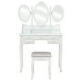 thumbnail image 1 of Foldable 3 Mirrors with 7 Drawers Dressing Table White, 1 of 9