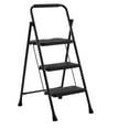 thumbnail image 1 of Foldable 3 Step Stool Ladder, 500 Lb Weight Limit Folding 3 Stepping Ladder for Kitchen, with Wide Anti-Slip Pedal, Sturdy Steel Ladder, Convenient Handrail, Lightweight, 1 of 7