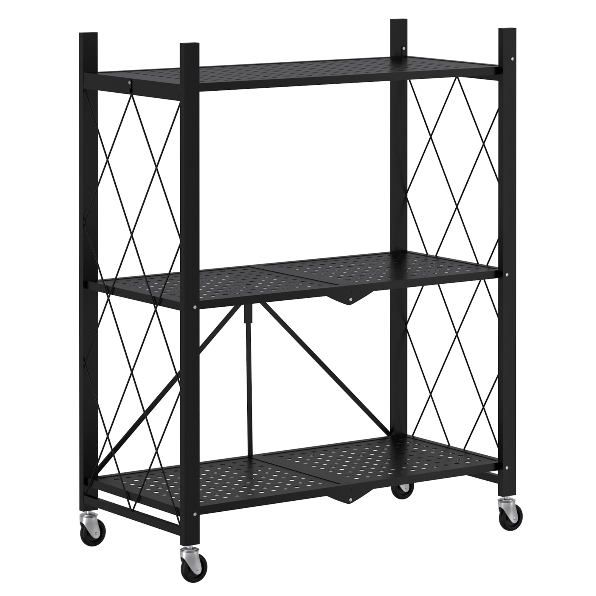 Foldable 3Tier Shelf Black