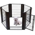 thumbnail image 1 of Foldable 32-Inch Tall Dog Exercise Pen Durable Pet Enclosure for Indoor, Outdoor, RV, or Yard Use 6-Panel Portable Playpen for Small and Medium Puppies and Dogs (Black), 1 of 4