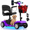 thumbnail image 1 of Foldable 4-Wheel Mobility Scooter for Seniors,Portable Electric Wheelchair with USB Port,Easy Travel & Daily Use(Lucky Purple), 1 of 17