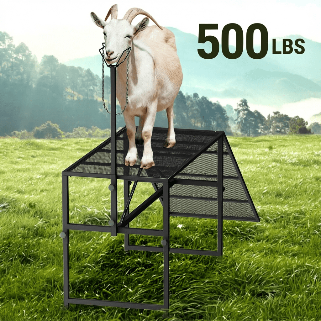 Foldable 500LBS Metal Goat Stand with Ramp, 51x23