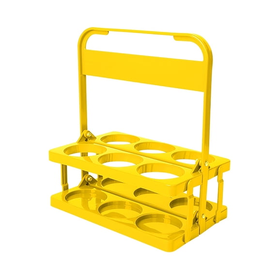 Foldable 6 Hole Beer Bottle Carrier, Plastic Bottle Storage Basket with Handle, Portable Beer Rack for Fridge, Bar, KTV, Outdoor Picnic, Party Supply, Collapsible Wine Tote for Easy Organization