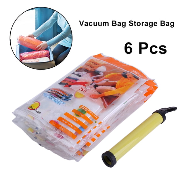 Foldable 6 Pcs Printing Vacuum Bag Storage Bag 50*60CM Clothings Bags