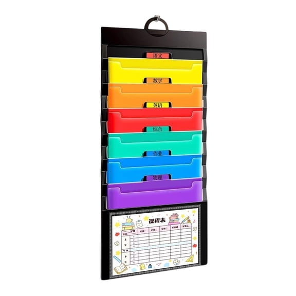 Foldable 6-Pocket Document Organiser, Expandable Letter Size File Sorting Case for Use