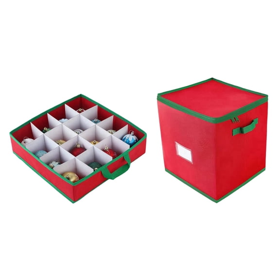 Foldable 64 Compartment Organizers Box Waterproof Nonwoven Fabric for Christmas Light Storage
