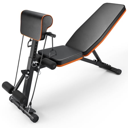 Foldable 8 Position Adjustable Weight Bench , Strength Training Bench Press for Full Body Exercise and Home Gym,550 lbs Capacity