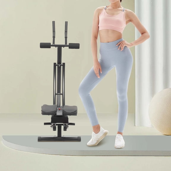 Foldable AB Machine AB Cruncher Abdominal Workout Sit Up Bench Core Toner Shaper Black