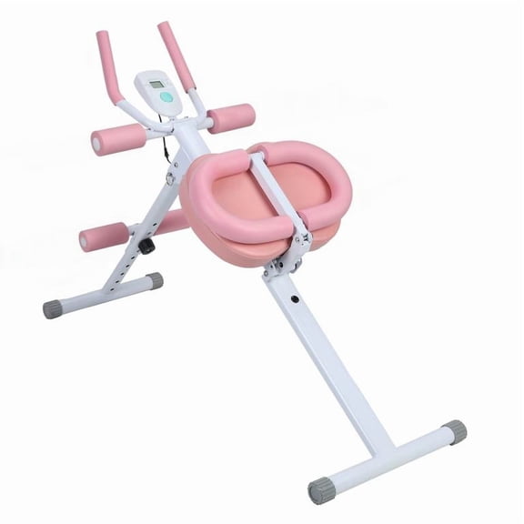 Foldable Ab Workout Machine, 3 Incline Angles 5 Heights Adjustable Ab Trainer, Silent Pulleys for Men Women Belly Fat