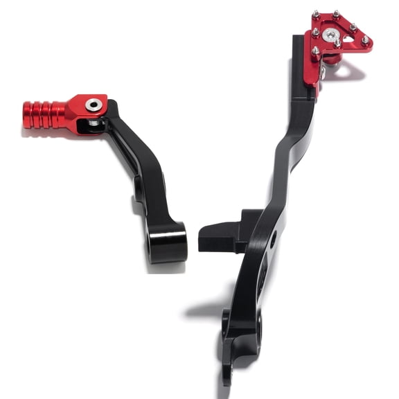 Foldable Adjustable Brake Pedal Gear Shifter Shift Lever Kit For Aprilia Tuareg 660 2022 2023 2024 Red CNC Machined Aluminum Lightweight Durable