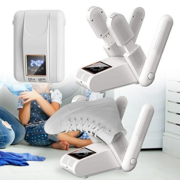 Foldable Adjustable Intelligent Shoe Dryer Machine with Timer Control for Drying and Odor Elimination