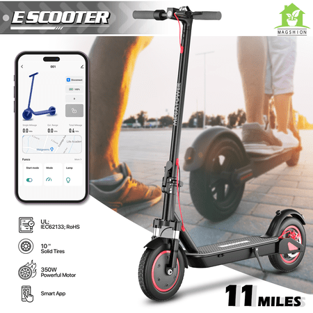 Foldable Adult 30km/h Electric Scooter Safe Urban Commuting 10" Pneumatic tires